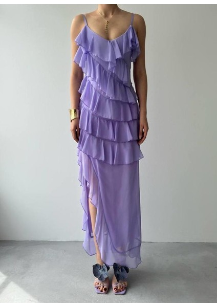 Ples Yırtmaç Detaylı Elbise fiyatları