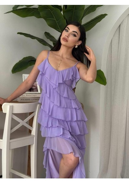 Ples Yırtmaç Detaylı Elbise modelleri