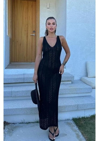 Rosalia Sırt Dekolteli Elbise