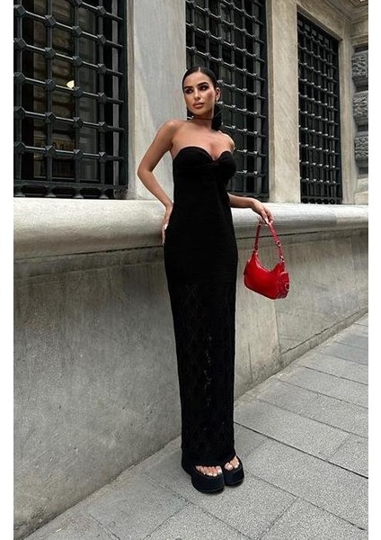 Eudora Ajurlu Straplez Elbise