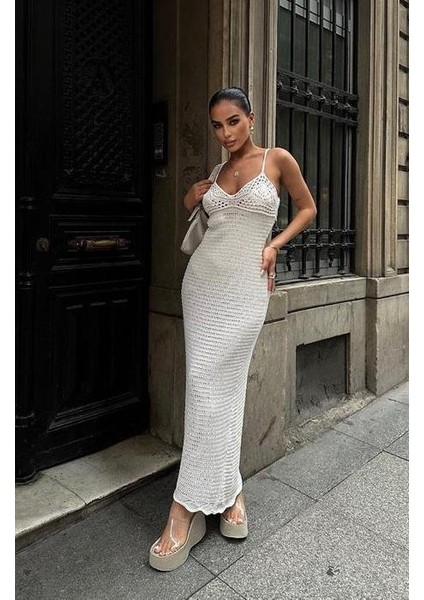 Artesmis Askılı Ajurlu Elbise