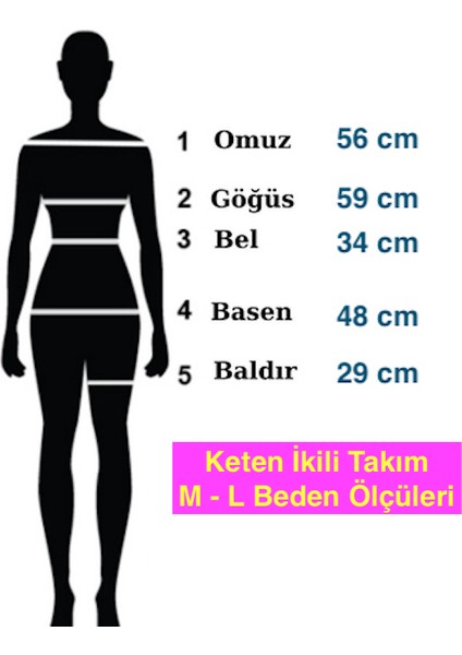 Gömlek Yaka Keten Ikili Takım Alt Üst