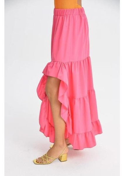 Audrey Fıfrlı Yırtmaç Detay Etek modelleri