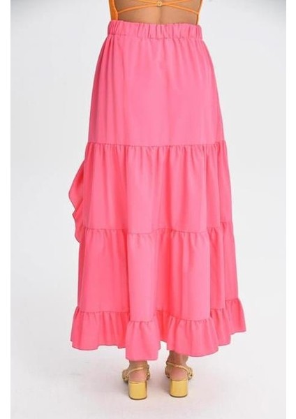 Audrey Fıfrlı Yırtmaç Detay Etek indirimleri