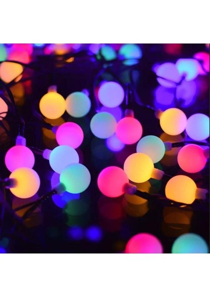 3m 20 LED Beyaz Top Rgb Işık Pilli 2 Kademeli Balkon Bahçe Ev Ofis Yazlık Iç Mekan Dekoratif LED