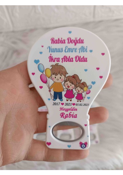25 Adet 3 Kardeşli Balon Açacak Magnet Yenidoğan Doğum Günü Mevlüt Hediyelikleri