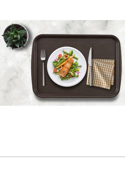 Büyük Servis Tepsisi Kahverengi 37X53 ROYALEKS-MEYSA-4531