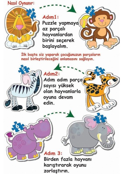 1703 Baby Puzzle Benim Ilk Hayvanlar Puzzlem modelleri