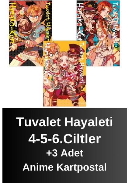 Tuvalet Hayaleti Hanako-Kun 4-5-6.ciltler (3 Kitap) | Anime Kartpostallar
