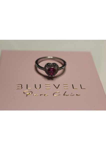 925 Ayar Gümüş Pembe Taşlı Kalpli Yüzük & Ciddi Ilişki Yüzüğü fiyatları