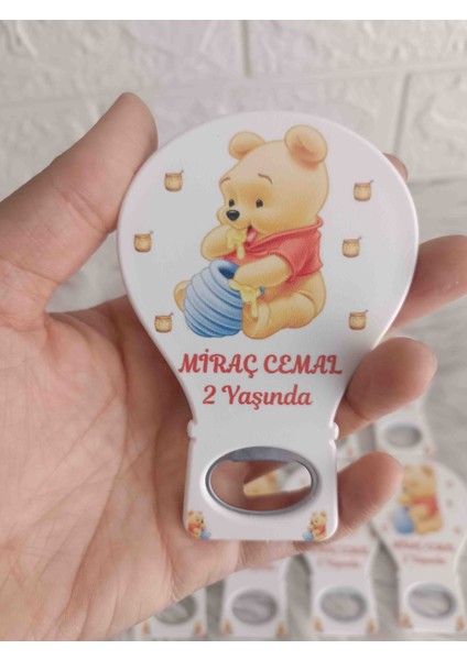 25 Adet Winnie The Pooh Konsept Balon Açacak Magnet Yenidoğan Doğum Günü Mevlüt Hediyelikleri