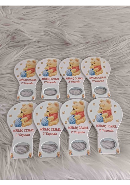 25 Adet Winnie The Pooh Konsept Balon Açacak Magnet Yenidoğan Doğum Günü Mevlüt Hediyelikleri modelleri