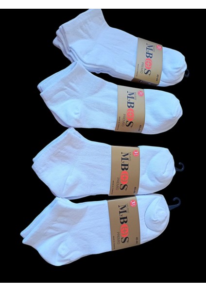 Erkek çorap sneaker patik çorap beyaz 12'li ekonomik paket yumuşak esnek ÇKE3-3