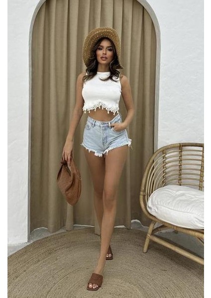 Liza Deniz Kabuğu Detay Crop fiyatları
