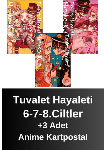 Tuvalet Hayaleti Hanako-Kun 6-7-8.ciltler (3 Kitap) | Anime Kartpostallar