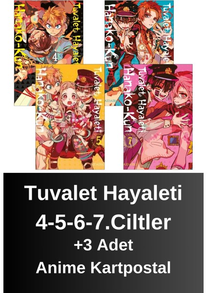 Tuvalet Hayaleti Hanako-Kun 4-5-6-7.ciltler (4 Kitap) | Anime Kartpostallar