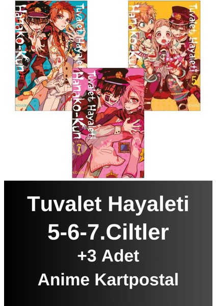 Tuvalet Hayaleti Hanako-Kun 5-6-7.ciltler (3 Kitap) | Anime Kartpostallar