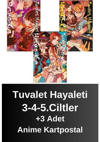 Tuvalet Hayaleti Hanako-Kun 3-4-5.ciltler (3 Kitap) | Anime Kartpostallar
