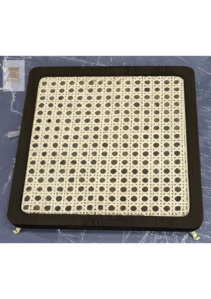 Siyah Ahşap Hazeran Tepsi ,gold Ayaklı Doğal Rattan Sunumluk modelleri