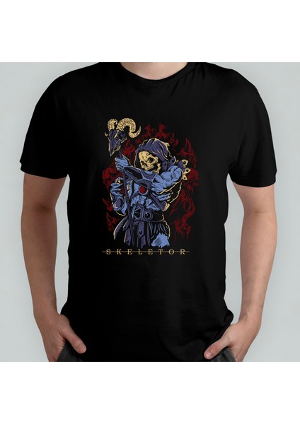 Masters Of The Universe Skeletor Motu Unisex %100 Pamuklu Bisiklet Yaka T-Shirt