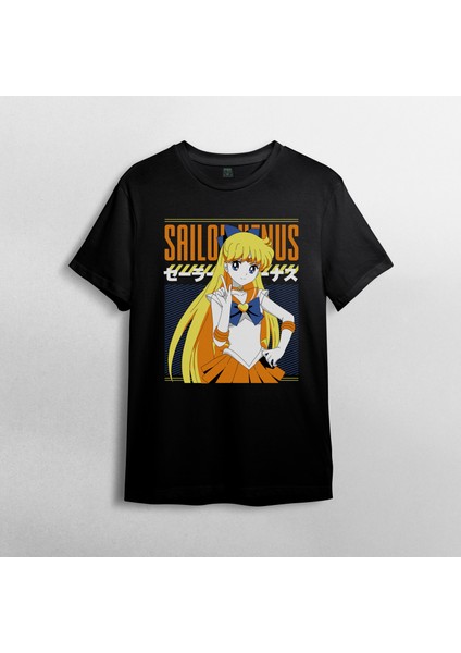 Sailor Moon Sailor Venus Minako Aino Unisex %100 Pamuklu Bisiklet Yaka T-Shirt Model 2 fiyatları