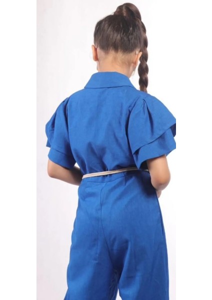 Kız Çocuk Kemer Aksesuarlı Düğme Kapamalı Tulum indirimleri