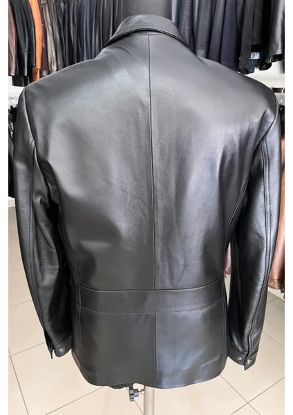 Forlan Hakiki Deri Erkek Siyah Blazer Ceket