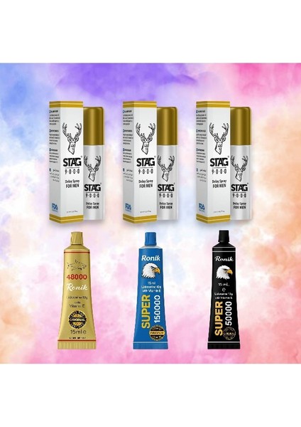 Set 3 Stag Sprey +3 Ozel Krem