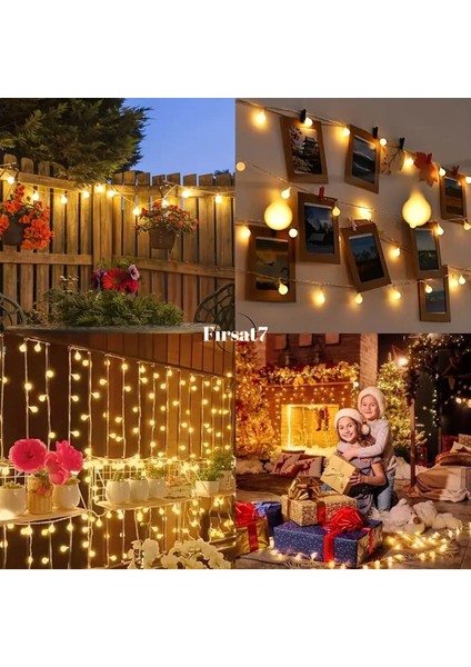 5 Metre 28 LED Fişli Gün Işığı Mini Top LED Balkon Bahçe Ev Ofis Iç-Dış Mekan Dekoratif Süsleme LED fırsatları