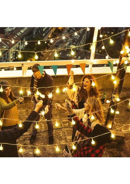 5 Metre 28 LED Fişli Gün Işığı Mini Top LED Balkon Bahçe Ev Ofis Iç-Dış Mekan Dekoratif Süsleme LED indirimleri