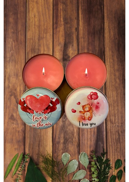 Dekoratif Hediyelik Lavanta Kokulu Metal Kutulu Mum Aşk Love Serisi 7x3,5cm fırsatları