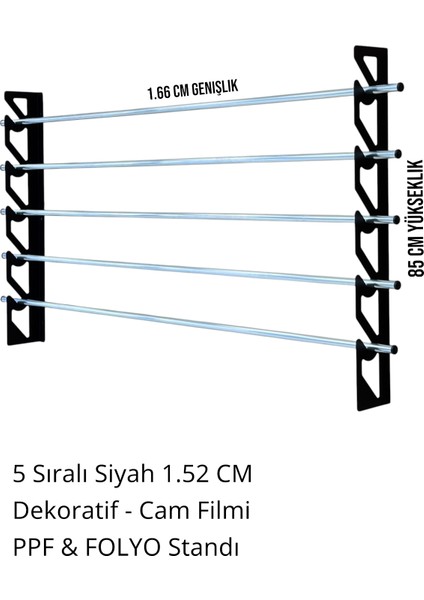 5 Sıra Dekoratif Cam Filmi ve Ppf Standı, Raf, Stand