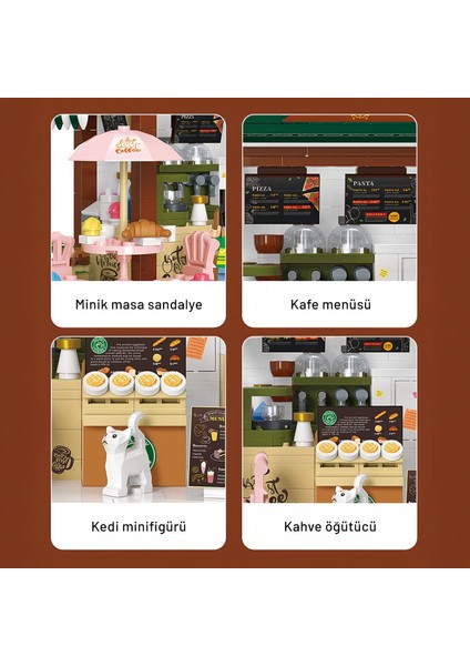 Mini Dükkan Serisi – Kafe (BL21198) – Mini Blok Yapı Oyuncakları Seti