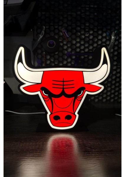 Chicago Bulls Dekoratif Aydınlatma LED Gece Lambası