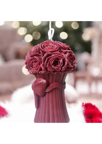 Çiçek Buketi Dekoratif ve Hediyelik Kokulu Organik Soya Mumu modelleri