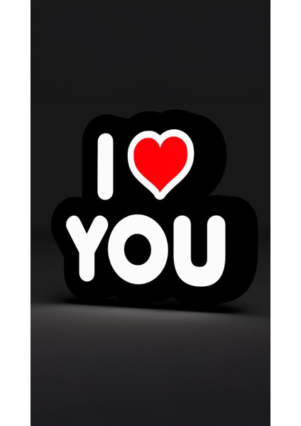 I Love You Seni Seviyorum Dekoratif Aydınlatma LED Gece Lambası