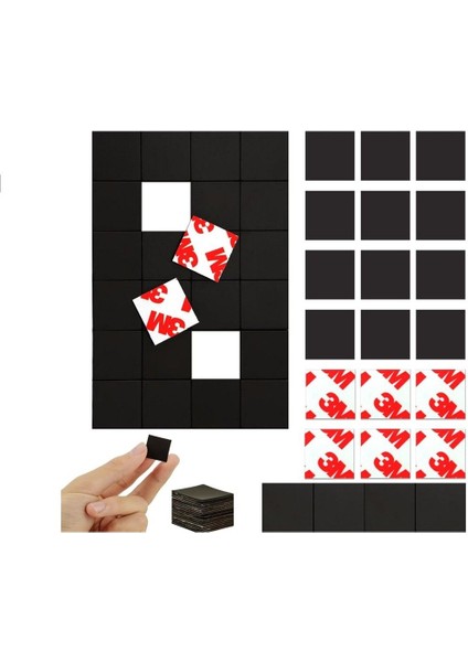 Dekorasyon 100 Adet Mıknatıs Magnet Dekoratif Buzdolabı Magneti Hediyelik Magnet 15 x 15 mm