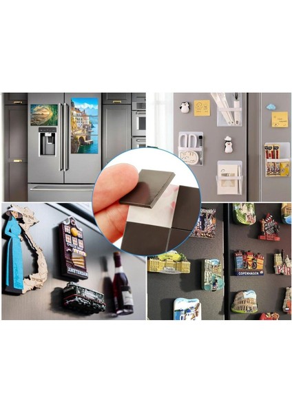 Dekorasyon 100 Adet Mıknatıs Magnet Dekoratif Buzdolabı Magneti Hediyelik Magnet 15 x 15 mm