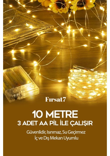 10M 60 LED Gün Işığı 2 Kademeli Şeffaf Kablo Pilli Iç Mekan Dekoratif Ev Ofis Bahçe Balkon Şişe LED modelleri