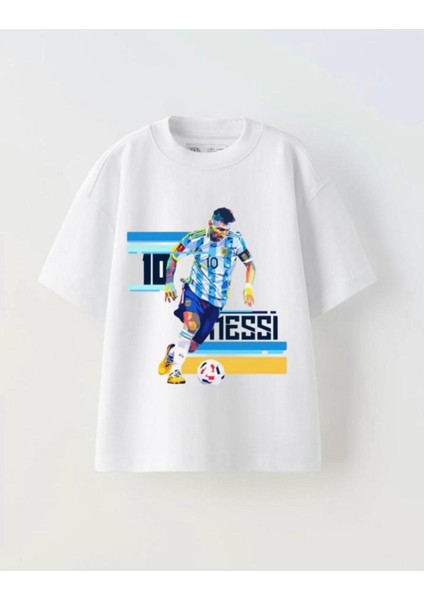 Messı Baskılı Kısa Kollu Erkek Çocuk Tshirt