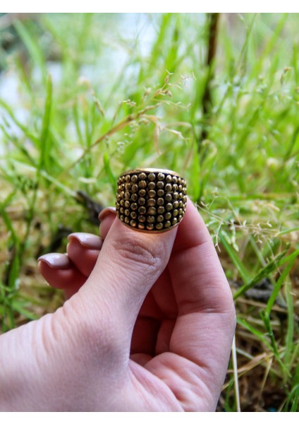 Yuvarlak Desenli Antik Ayarlanabilir Kadın Yüzük EUY1253 modelleri