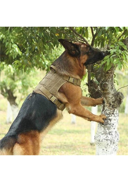 K9 Köpek Tasması, Göğüs ve Sırt Tasması Seti Taktik Köpek Yeleği Taktik Köpek Yeleği Sarı Renk