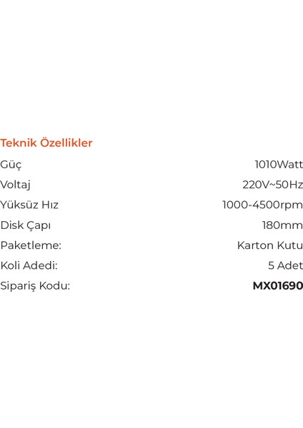 Max Extra MX6190 - 180MM Elektrikli Dik Polisaj Makinası 1010 Watt fiyatları
