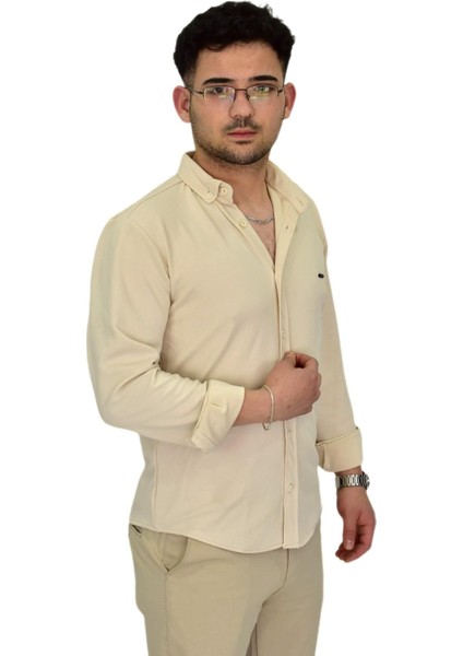 Erkek Likralı Spor Silim Fit Gömlek BGL-ST04332