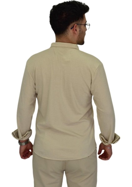 Erkek Likralı Spor Silim Fit Gömlek BGL-ST04333 fırsatları