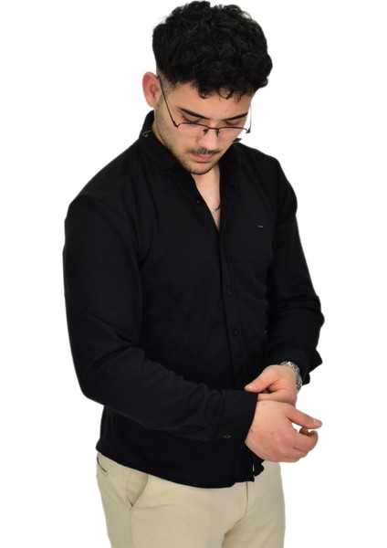 Erkek Likralı Spor Silim Fit Gömlek BGL-ST04333