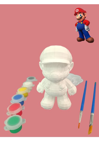 Süper Mario Karakteri 3D Figür Boyama Seti