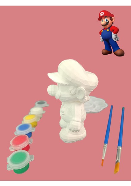 Süper Mario Karakteri 3D Figür Boyama Seti modelleri