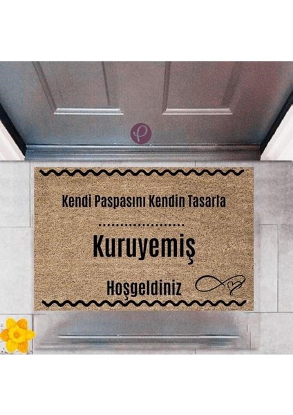 Kapı Önü Paspası Dekoratif Dijital Baskı Kuruyemiş P-2538
