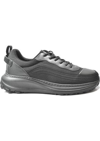 Zone Siyah & Gri Memory Foam Hafif Taban Sneaker Erkek Ayakkabı
